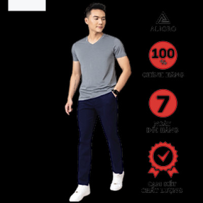 Quần kaki nam, quần thô màu đen dáng SlimFit, chất liệu vải kaki cao cấp bền đẹp, thiết kế dáng đứng ALIGRO ALGK047