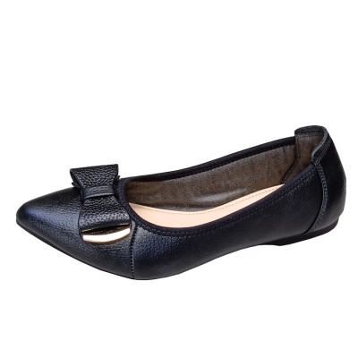 Giày Nữ Búp Bê Đế Bệt HÀ NAM Da Bò Thật Thời Trang Cao Cấp 2cm BBN2023