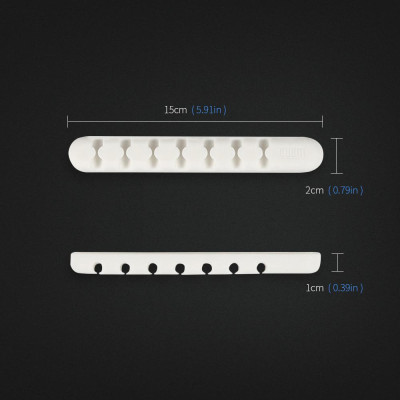 BUBM  Desktop Multipurpose Cable Manager Cable Organizer Wire Holder for Charging Cord with Adhesive Tape for Office and