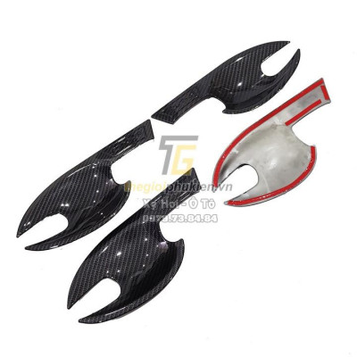 Bộ ốp tay nắm cửa, hõm cửa xe Mazda CX5, CX-5 2018-2020 vân Carbon