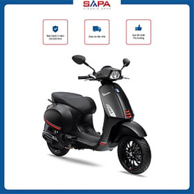 Xe Tay Ga Vespa Sprint S 150 Màu Đen Sần Black Opaco