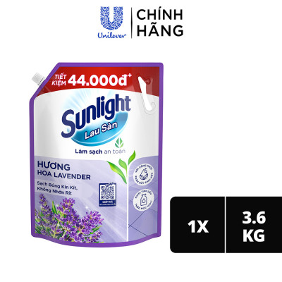 Nước Lau Sàn Sunlight Tinh Dầu Thảo Mộc Hương Lavender Túi 3.6KG