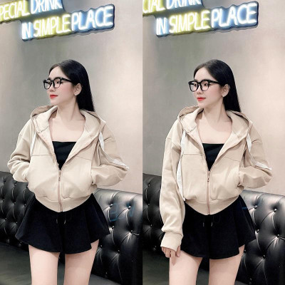 Áo khoác nỉ Xỏ Ngón Dáng Lửng Khoá Kéo Cao 7 Màu Trơn Basic Cao Cấp Chuẩn Loại 1 Chất Dày đẹp thời trang-A2061