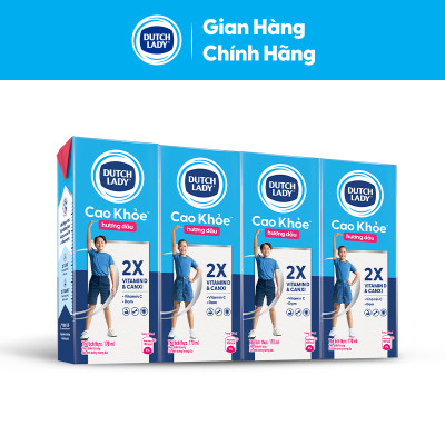 Thùng 48 Hộp Sữa Uống Dutch Lady Cô Gái Hà Lan Vị Dâu Cao Khỏe (48X170ml)