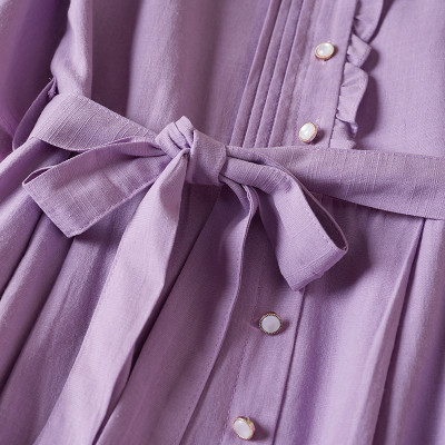 Đầm suông Linen nữ dáng dài, phối cúc xinh xắn, phong cách sang trọng nhã nhặn HB62