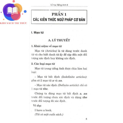 Sách - sổ tay tiếng anh lớp 8 (dùng chung cho các bộ SGK hiện hành)