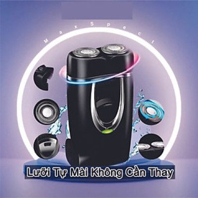 Máy Cạo Râu Mini Sử Dụng Sạc Pin Thông Minh Tiện Lợi Có Lưỡi Dao Kép Tự Làm Sắc