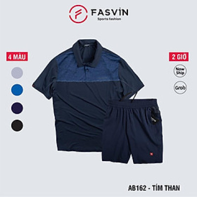 Bộ thể thao Big Size nam Fasvin AB162.HN cộc tay không cổ chất vải mềm mịn