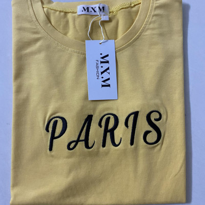 Áo thun nữ MXM ôm body thêu chữ Paris cotton 4 chiều từ 40kg - 52kg ( ANU029 )