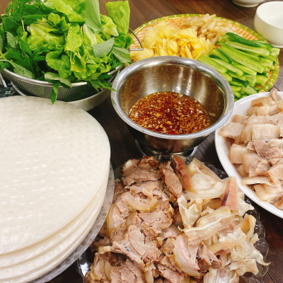 [Combo chung đôi] Bánh tráng gỏi cuốn Shammi tròn size 22cm túi 400g + Bún tươi Shammi túi 400g