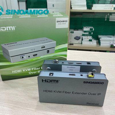 Bộ chuyển đổi HDMI sang quang 20km Sinoamigo HDES20 - Hỗ trợ KVM, IR, 2 cổng USB, Full HD - Hàng nhập khẩu chính hãng