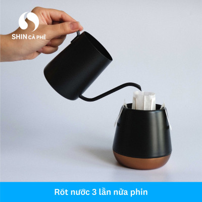 Cà phê Pleiku Robusta - SHIN Cà Phê - Phin giấy - Hộp 5 gói