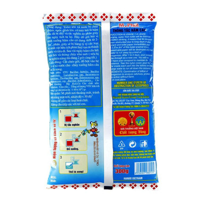 Combo 8 gói M.Phốt bột thông tắc bồn cầu Toilet Hando 300G