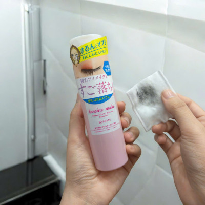 Bông Tẩy Trang Và Nước Tẩy Trang Nhanh Dành Cho Vùng Mắt Kissme Heroine Make (120 mL)