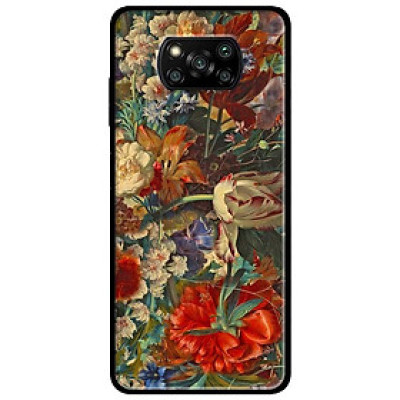 Ốp lưng dành cho Xiaomi Poco X3 mẫu Hoa Sắc Màu Đỏ