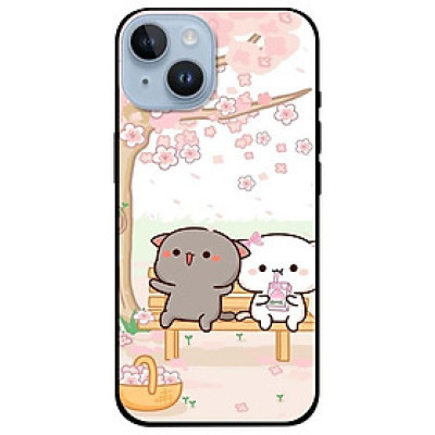 Ốp lưng dành cho Iphone 14 - Iphone 14 Plus - Iphone 14 Pro - Iphone 14 Pro Max - Cặp Đôi Mèo Hái Hoa