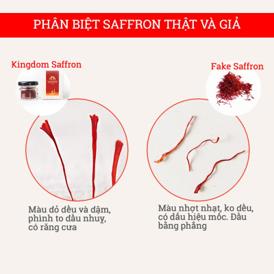 Combo 3 hộp (hộp/1gr) saffron Kingdom Herb, nhụy hoa nghệ tây Iran chính hãng super negin thượng hạng (Tặng táo đỏ Tân Cương 10g, bình nước và nhíp gắp)