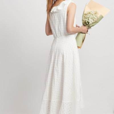 Maxi Cotton Trắng Cao Cấp Luna Llena