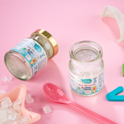 Nước Yến Chưng Sẵn Cho Bé Yến Sào Hoàng Kim - Tăng Đề Kháng, Hỗ Trợ Tiêu Hóa - Công Thức Chuyên Biệt, OCOP 4 Sao (Hộp 1 Hũ x 70ml)