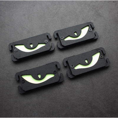 Miếng gắn molle hình đôi mắt phát sáng_Trang trí balo, mũ bảo hiểm, túi