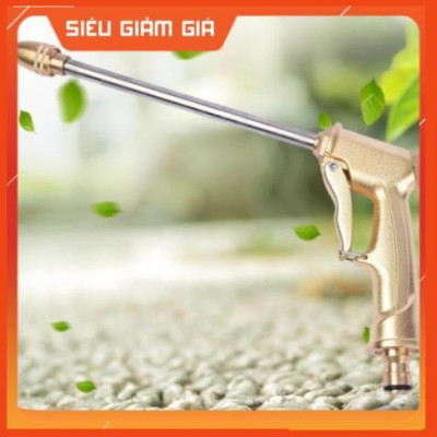 Bộ dây vòi xịt nước rửa xe, tưới cây . tăng áp 3 lần, loại 7m, 10m 206701-3 đầu đồng, cút,nối vàng+ tặng mở chai