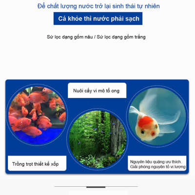 Sứ Lọc túi 1kg + Xốp lọc bể cá 90x30cm vật liệu lọc nước hồ thủy sinh siêu sạch