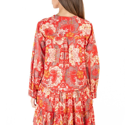 Đầm Boho Đỏ Cotton Isla Bonita