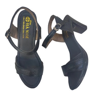 Giày Sandal Nữ Cao Gót HÀ NAM Da Bò Thật Thời Trang Cao Cấp 7cm DNU2131