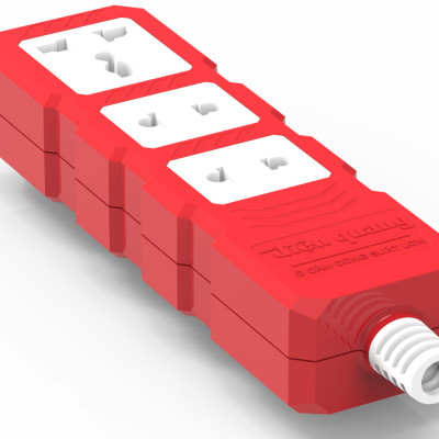 Ổ cắm Công suất lớn Điện Quang ĐQ ESKHP 3RW (3 lỗ, màu đỏ trắng, không dây)