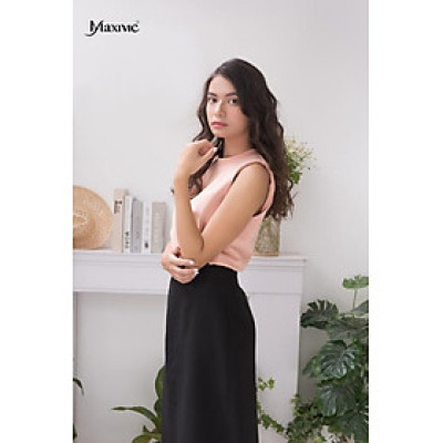 Áo Thun Nữ Không Tay Dập Chữ Nổi Maxivic, La Mộc - AOTHUN4