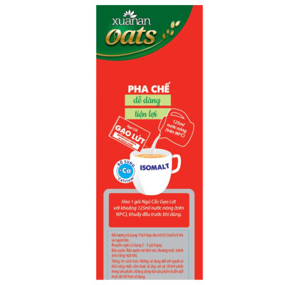 Combo 2 túi: N.Cốc Yến Mạch Hạnh Nhân Hạt Chia ít đường 400G + N.Cốc Gạo Lứt No Sugar[đường ăn kiêng]400G(Tặng Kèm 2 Túi Yến Mạch 150G)