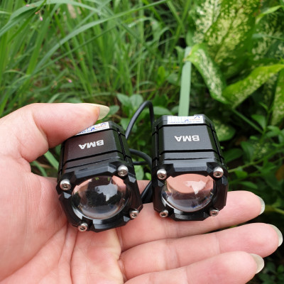 (LOẠI TỐT) Đèn led trợ sáng xe máy 2 màu cốt pha B.M.A bi cầu bản đặc biệt 4 chế độ mẫu mới hàng víp siêu gom , phụ kiện xe máy