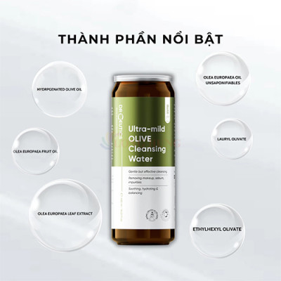 Nước tẩy trang DrCeutics Ultra-Mild Olive Cleansing Water (310ml/480ml/500ml) - Hàng chính hãng