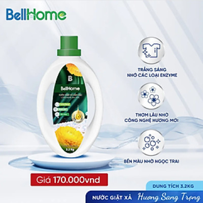 Nước Giặt Xả Công Nghệ Sinh Học Bell Home Hương Sang Trọng 3,2kg