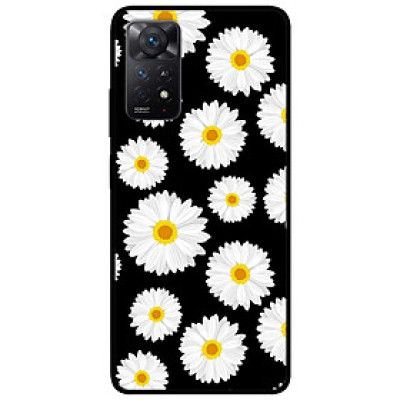 Ốp lưng dành cho Xiaomi Redmi Note 11 Pro 5G - Hoạ Tiết Cúc Nền Đen