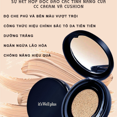 Kem Phấn Nước Trang Điểm Kiềm Dầu  Và Dưỡng Trắng Da Phong Cách Hàn Quốc (tặng 02 lõi phấn)