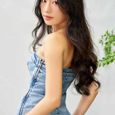 DOTTIE - Đầm denim dáng ngắn cúp ngực - D0504