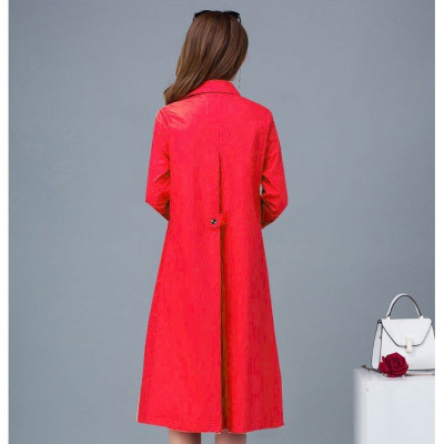 Đầm suông nữ cổ sơ mi dáng dài, form suông trơn dài tay, có túi hông thời trang xuân thu cho nữ Haint Boutique