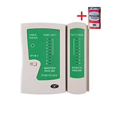 Bộ Test Cáp Mạng (tặng kèm Pin ) .Hộp Kiểm Tra Dây Mạng - RJ45 RJ11