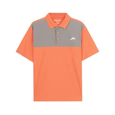 Áo Polo Nam Thể Thao Cổ Sơ Mi ALLPUR CoolMax Siêu Mát - Ngăn mùi - Màu Cam Phối Xám
