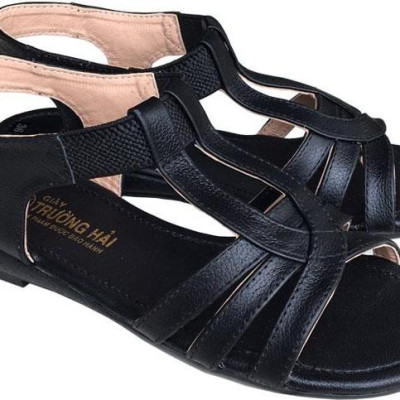 Giày sandal nữ Trường Hải đế cao 2.5cm quai dép da bò thật không nổ da đế cao su không trơn thời trang cao cấp SDN082