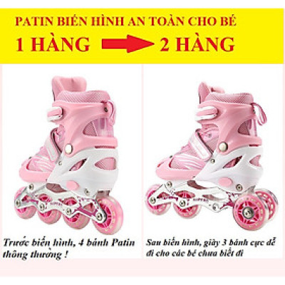 Bộ ốc chuyển đổi giày patin [Centosy] 1 hàng thành 2 hàng cho bé dễ chơi, dễ làm quen với giày patin