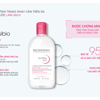 Nước tẩy trang dành cho da nhạy cảm BIODERMA Sensibio H2O 100ml