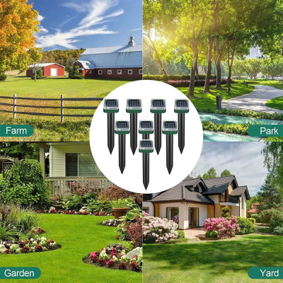 Thiết Bị Đuổi Chuột, Gián, Rắn, Côn Trùng Tự Động Bằng Sóng Siêu Âm Năng Lượng Mặt Trời , ĐÈN TRANG TRÍ , ĐỒNG HỒ TREO TƯỜNG