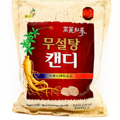 Combo 5 gói Kẹo hồng sâm không đường cao cấp Sugar Free Red Ginseng Candy 500g - Hàn Quốc