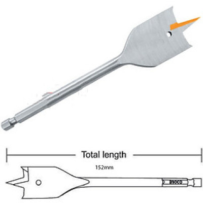 MŨI KHOAN GỖ ĐẦU DẸP SIZE 6MM - 30MM INGCO - HÀNG CHÍNH HÃNG