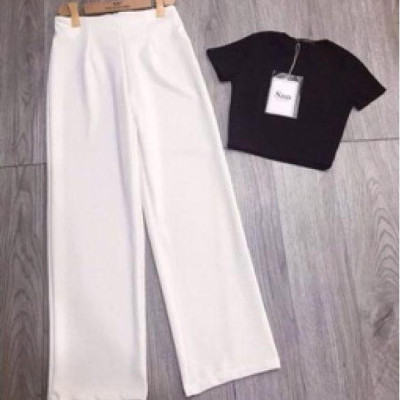 Quần ống rộng kéo dài chân