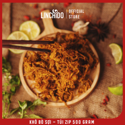 KHÔ BÒ SỢI - Tùng Phương Du Ký - Loại 500 Gram (TÚI ZIP TIỆN LỢI )