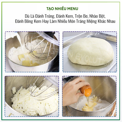 Máy Trộn Thực Phẩm, Máy Đánh Trứng, Máy Nhồi Bột, Máy Đánh Kem MIXER 10L Cao Cấp. Trộn Mọi Loại Thực Phẩm, Tốc Độ Cao, Tiết Kiệm Điện, Hàng Nhập Khẩu 