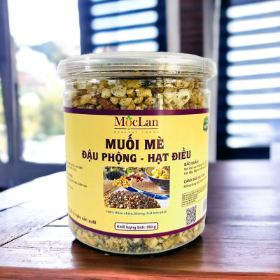 Muối mè đậu phộng - hạt điều Mộc Lan (hũ 250g)